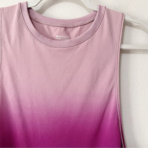 Athleta Mineral Wash Crop Tank Ombre Cascadia Violet Purple Size XS Gym Running - Picture 3 of 8
